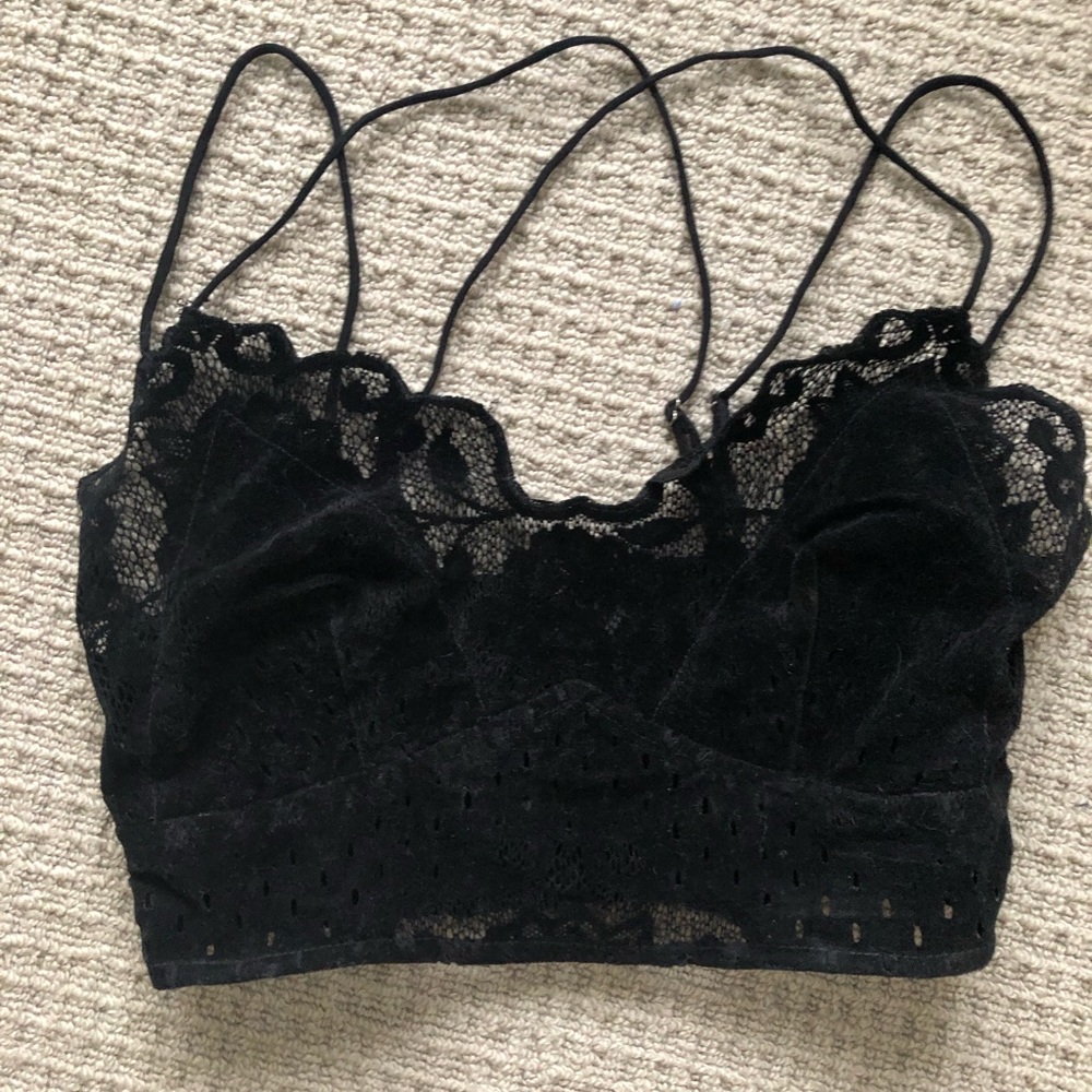 Free people velvet bralette